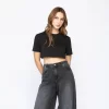 CROP TOP OVERSIZE GATERLEN BLACK - Imagen 2