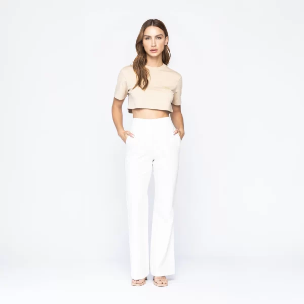 CROP TOP OVERSIZE GATERLEN IRISH CREAM - Imagen 4