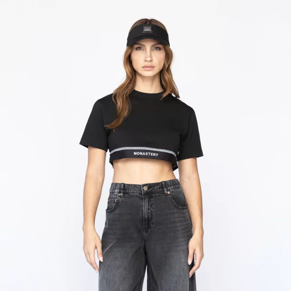 CROP TOP OVERSIZE DORSTAN BLACK - Imagen 2