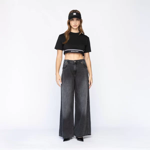 CROP TOP OVERSIZE DORSTAN BLACK - Imagen 3