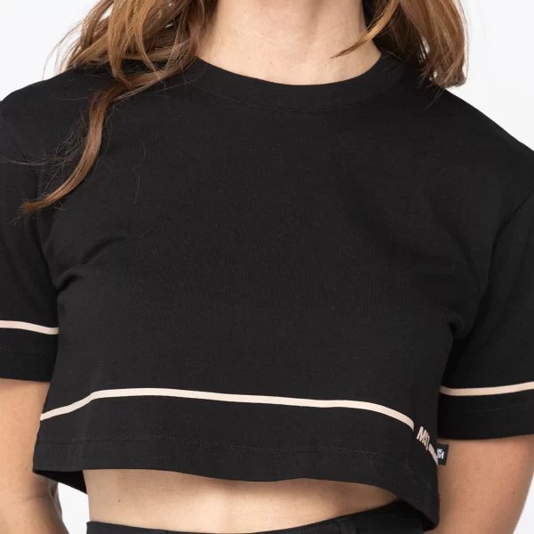 CROP TOP OVERSIZE MELROSE BLACK - Imagen 2